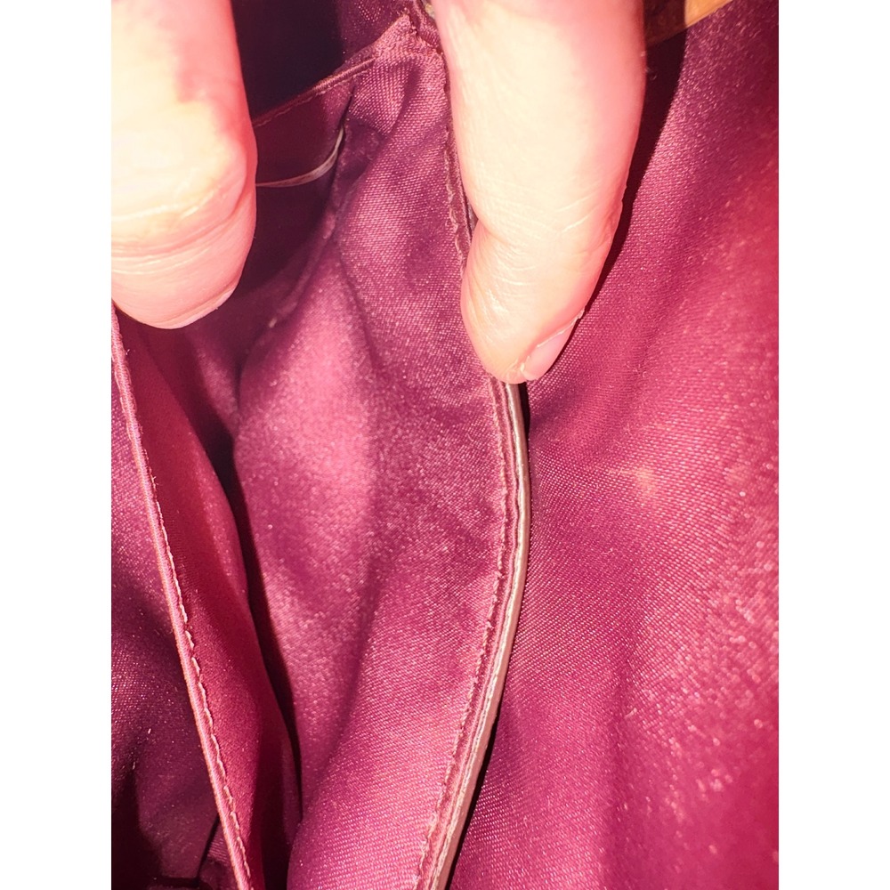 Coach Burgundy Pebbled Leather Mini Park Crossbody Bag Small Purse Maroon Kids - Picture 11 of 15